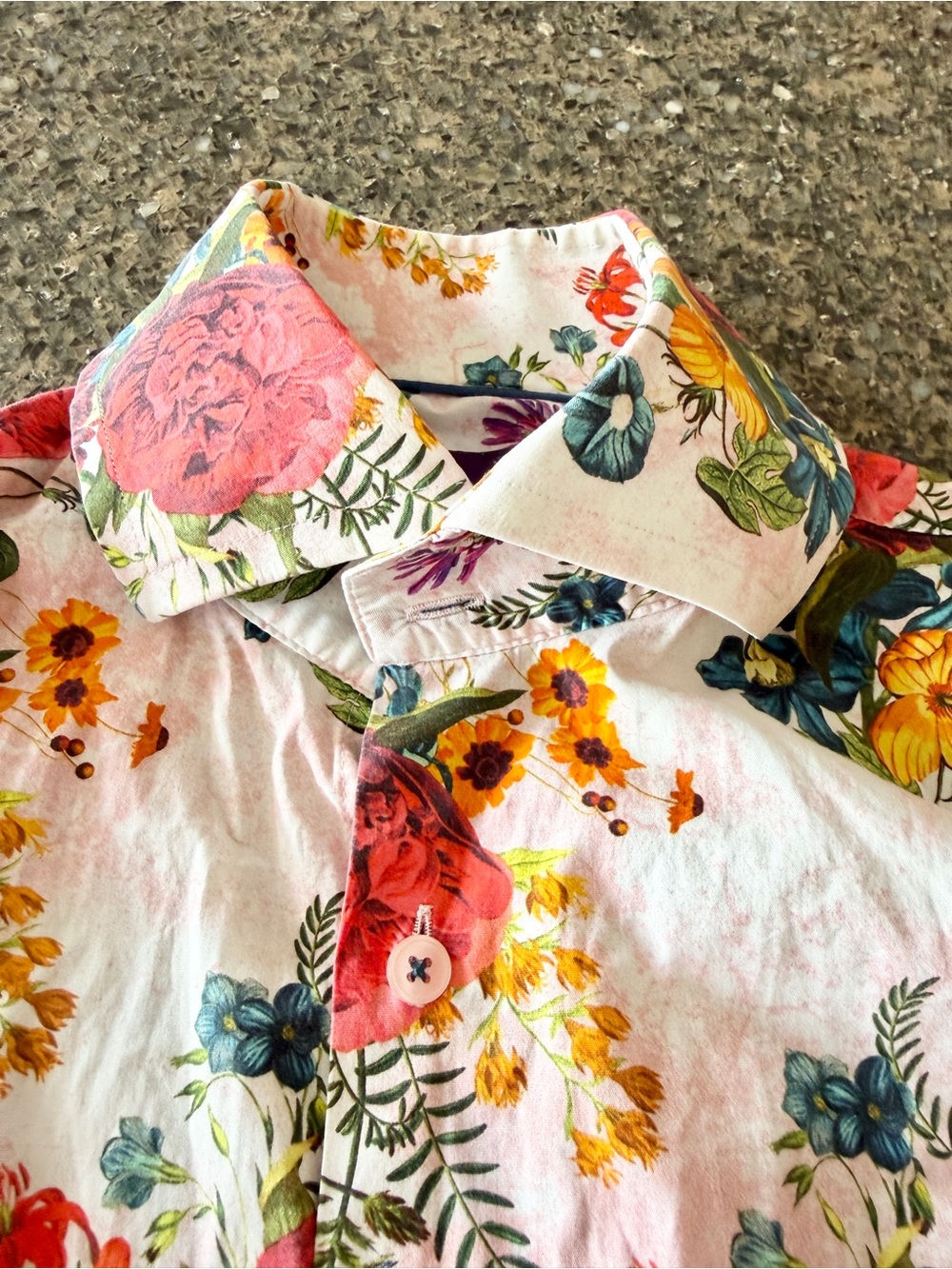 Clearance Curtis & Hawes London Floral York Shirt size M - Picture 3 of 5